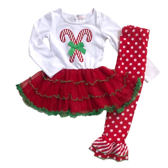 Youngland Other - Youngland Red Christmas Outfit Candy Canes 5